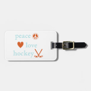 FriedensLiebe und -hockey Gepäckanhänger