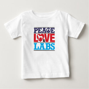 FriedensLiebe und -Labradore Baby T-shirt