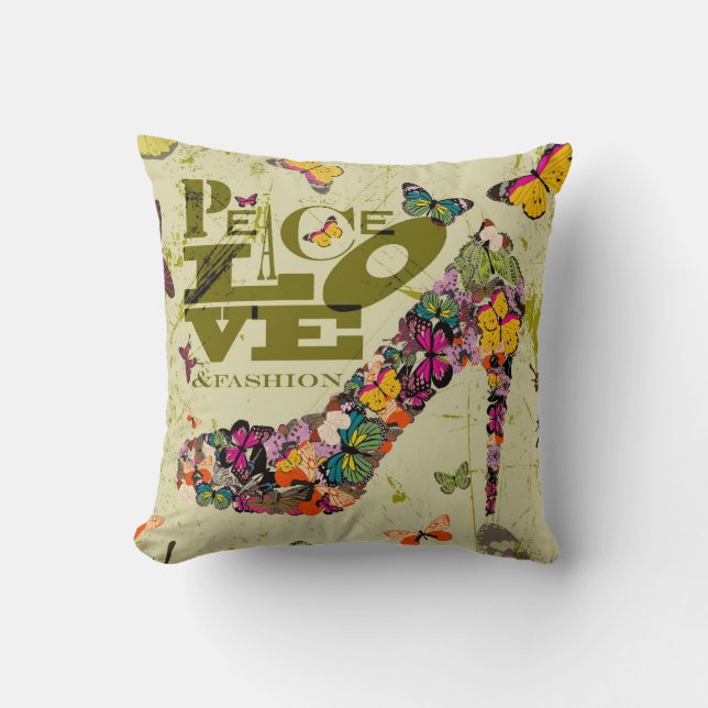FriedensLiebe und Mode, xo PJ. Kissen (Vorderseite)