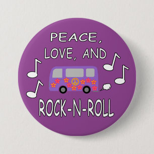 FriedensLiebe und Rock'n'Roll-Bus Button