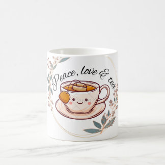 Friedensliebe-und-Teetasse | Süße Teeliebhaber-Kaf Kaffeetasse