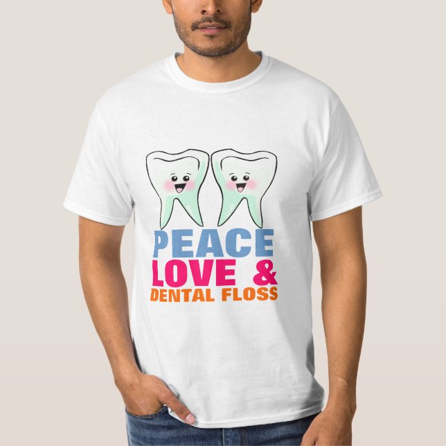 FriedensLiebe und zahnmedizinische Glasschlacke T-Shirt (Vorderseite)