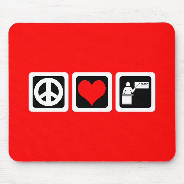 FriedensLiebe unterrichten Mousepad (Vorne)