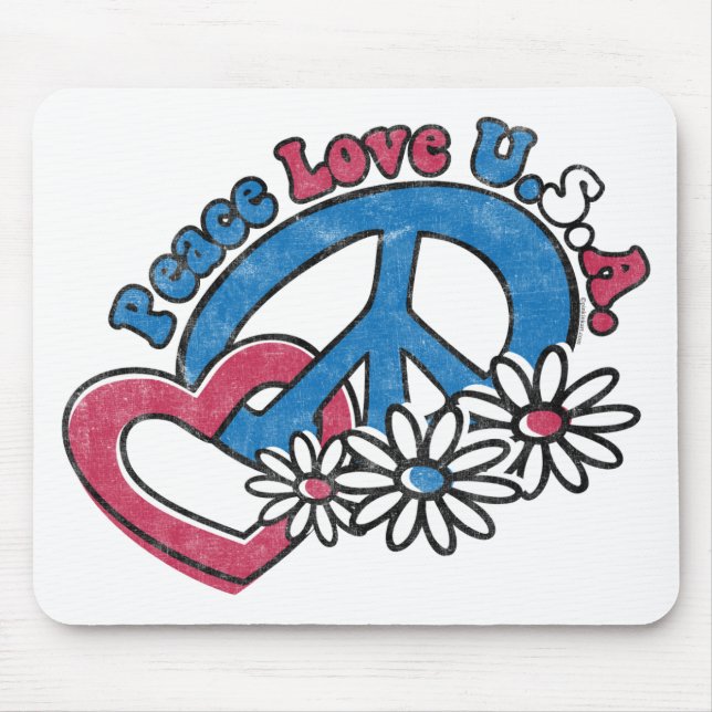 FriedensLiebe USA Mousepad (Vorne)
