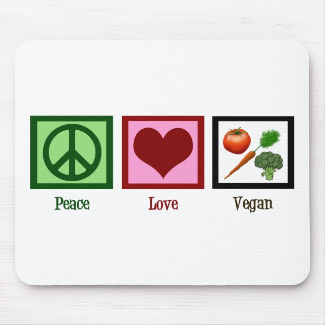 FriedensLiebe vegan Mousepad (Vorne)