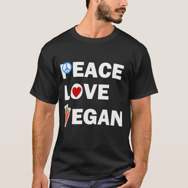 FRIEDENSLIEBE VEGAN T-Shirt (Vorderseite)