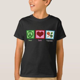 FriedensLiebe-Vegetarier-Kind T-Shirt