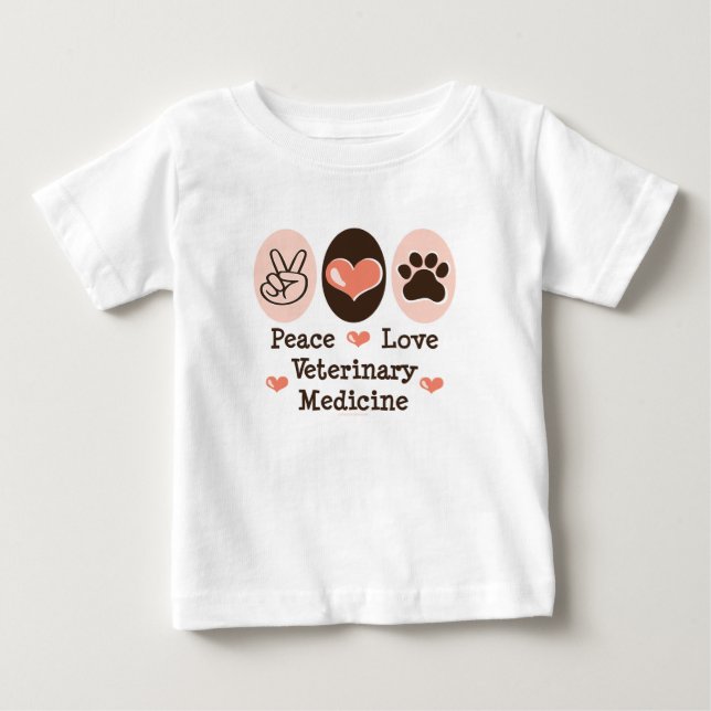 FriedensLiebe-Veterinärmedizin-Baby-T-Shirt Baby T-shirt (Vorderseite)