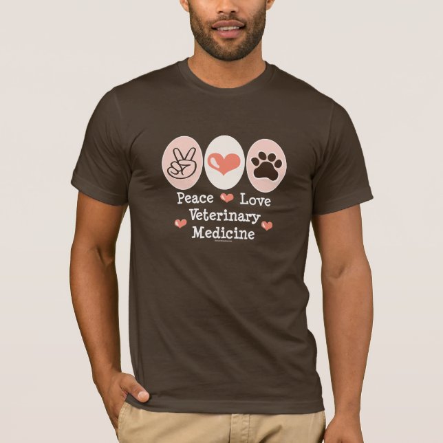 FriedensLiebe-Veterinärmedizin-T-Shirt T-Shirt (Vorderseite)