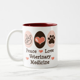 FriedensLiebe-Veterinärmedizin-Tasse Zweifarbige Tasse