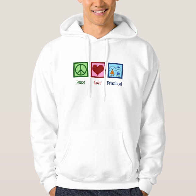 FriedensLiebe-Vorschule-Lehrer Hoodie (Vorderseite)