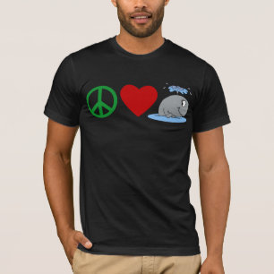 FriedensLiebe-Wal-T-Shirts, Reise-Tassen, T-Shirt