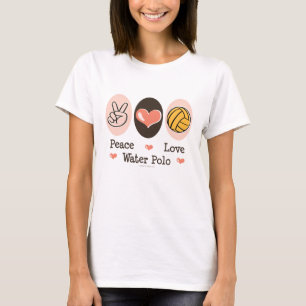 FriedensLiebe-Wasser-Polo-Behälter-Spitze T-Shirt