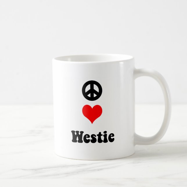 FriedensLiebe Westie Kaffeetasse (Rechts)