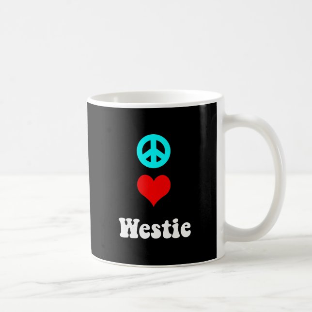FriedensLiebe Westie Kaffeetasse (Rechts)