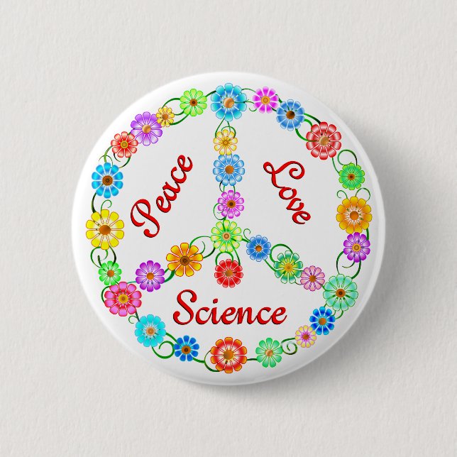 FriedensLiebe-Wissenschaft Button (Vorderseite)