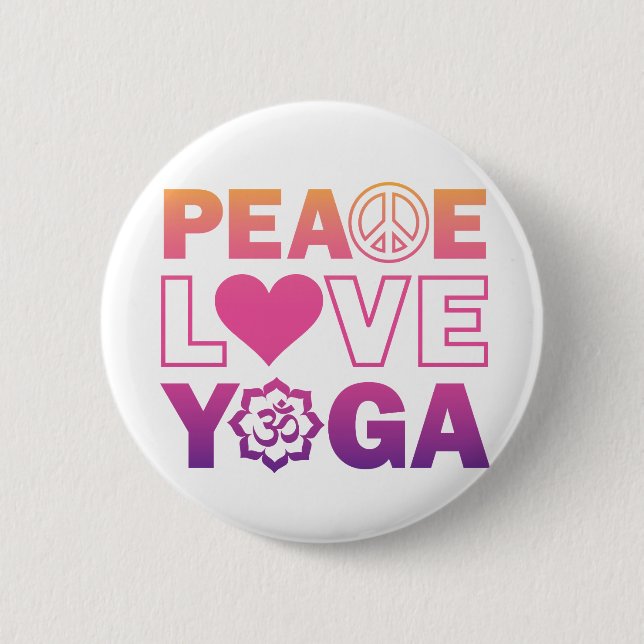 FriedensLiebe-Yoga Button (Vorderseite)