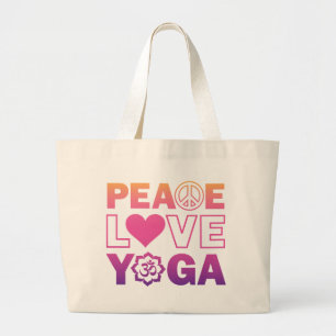 FriedensLiebe-Yoga Jumbo Stoffbeutel