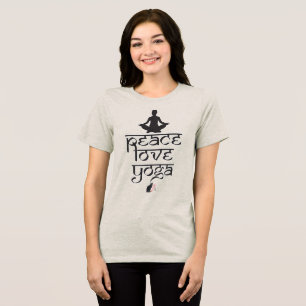 Friedensliebe-Yoga-T-Shirt Tri-Blend Shirt