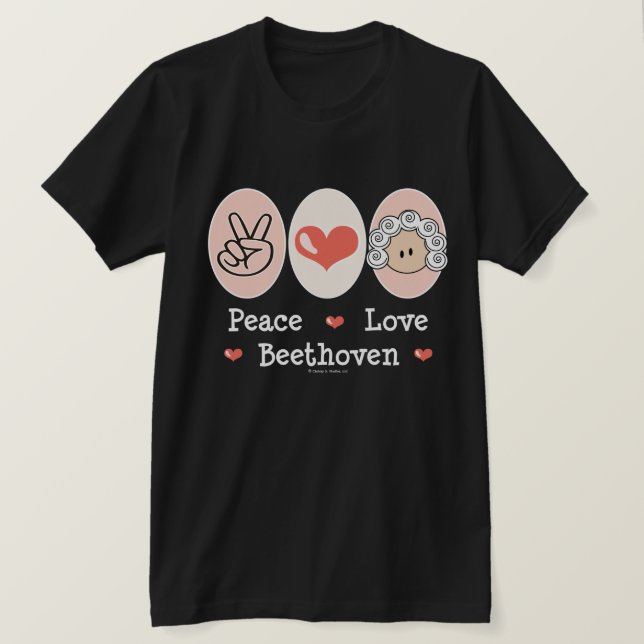FriedensLiebebeethoven-T-Shirt T-Shirt (Design vorne)