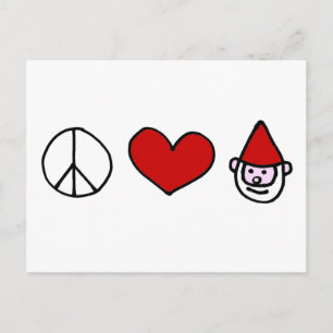 FriedensLiebeGnome Postkarte