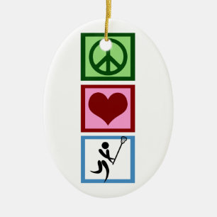 FriedensLiebeLacrosse Keramik Ornament