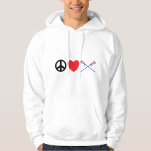FriedensLiebelacrosse-mit Kapuze Sweatshirt