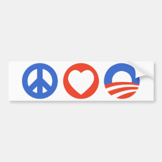 FriedensLiebeobama-Autoaufkleber Autoaufkleber