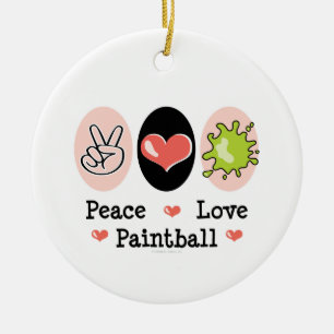 FriedensLiebepaintball-Verzierung Keramik Ornament