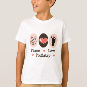 FriedensLiebepodiatry-Fußarzt-KinderT - Shirt