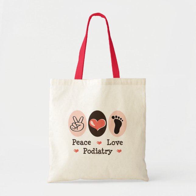 FriedensLiebepodiatry-Fußarzt-Taschen-Tasche Tragetasche (Vorne)