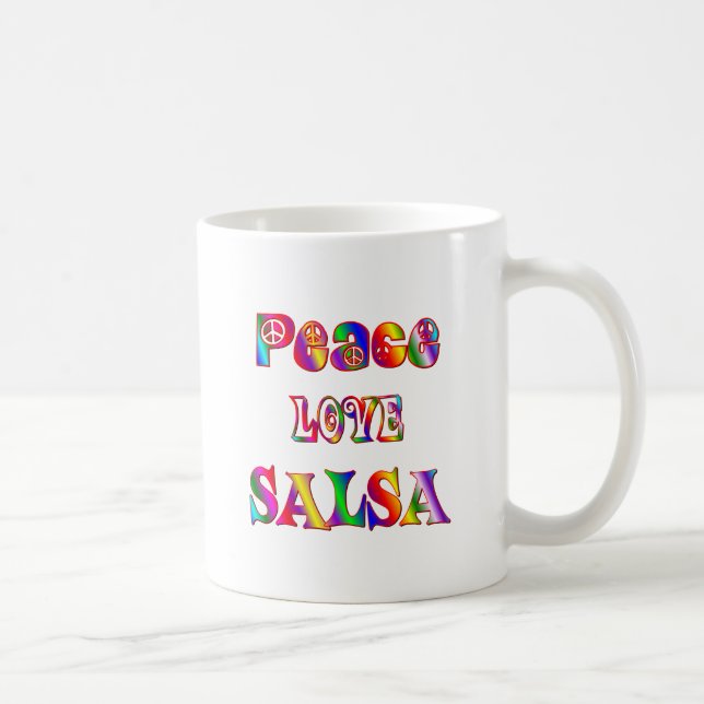 FriedensLiebeSalsa Kaffeetasse (Rechts)