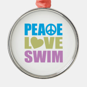 FriedensLiebeSwim Ornament Aus Metall