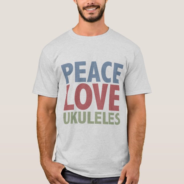 FriedensLiebeUkuleles T-Shirt (Vorderseite)