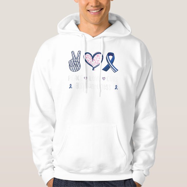 Friedenslösung Liebe Heilung ALS Bewusstsein Männe Hoodie (Vorderseite)