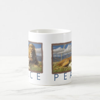 Friedenslöwe- und -lammschale kaffeetasse
