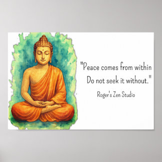 Friedensmeditation Buddha Spiritualität Selbstfürs Poster