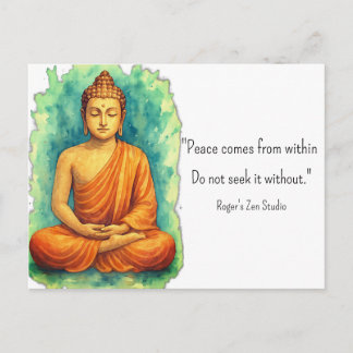 Friedensmeditation Buddha Spiritualität Selbstfürs Postkarte