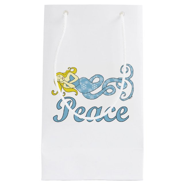 Friedensmeerjungfrau-Feiertags-Träume Kleine Geschenktüte (Vorderseite)