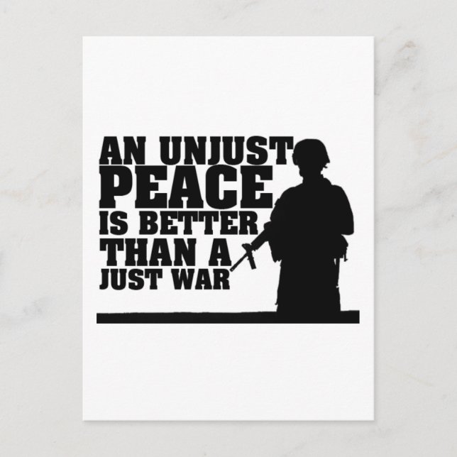 Friedensnicht Krieg Postkarte (Vorderseite)