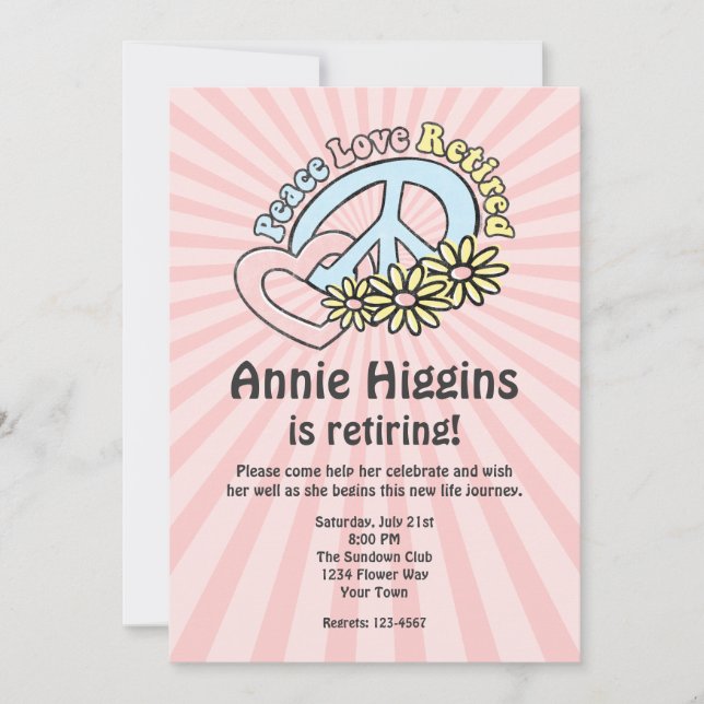 Friedensnobeleinladung Liebe Einladung (Vorderseite)