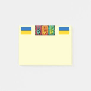 Friedensnotizen Post-it Klebezettel