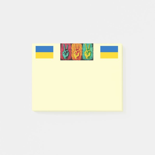 Friedensnotizen Post-it Klebezettel (Vorderseite)