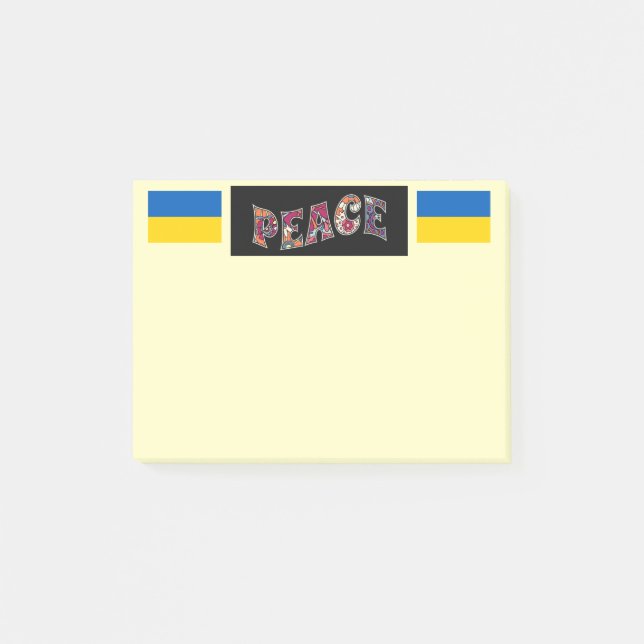 Friedensnotizen Post-it Klebezettel (Vorderseite)