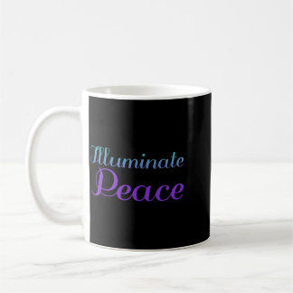 Friedenspräventionsbewusstseinsdesign beleuchten kaffeetasse