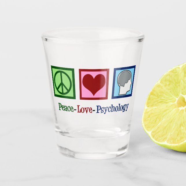 Friedenspsychologie Liebe Schnapsglas (Vorderseite)
