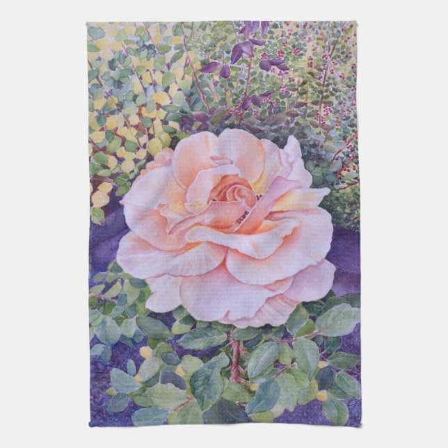 Friedensrose Geschirrtuch (Vertikal)