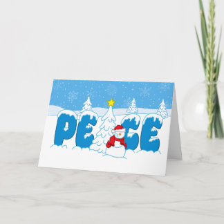 Friedensschneemann verrückte Grafik Weihnachten