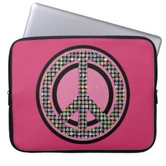 FRIEDENSSEQUINED ROSA Laptop-Hülse Laptopschutzhülle