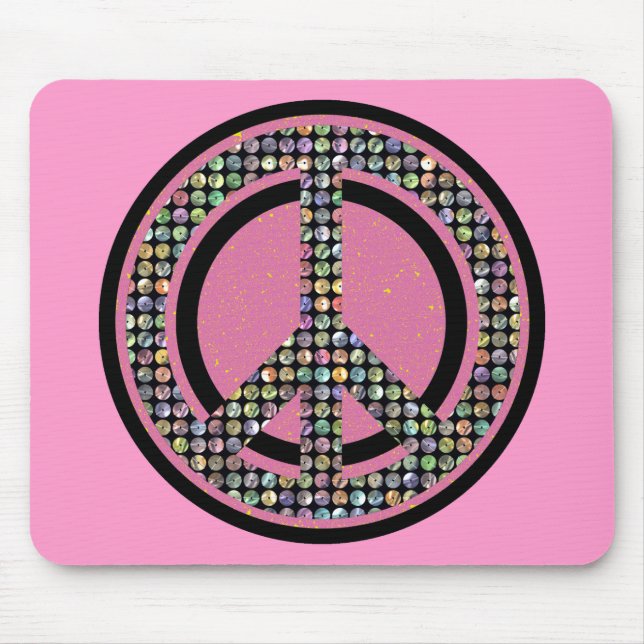 FRIEDENSSEQUINED ROSA MOUSEPAD (Vorne)